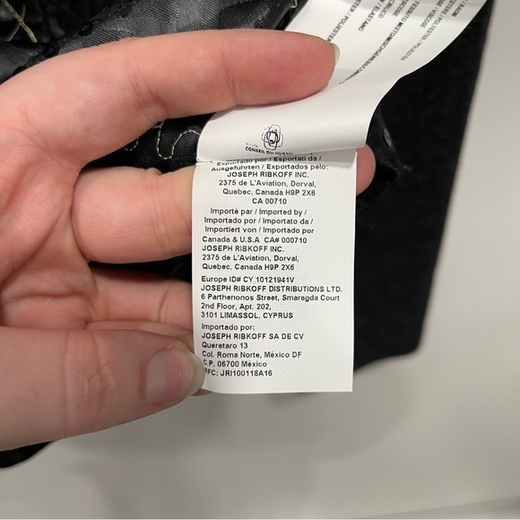 Joseph Ribkoff Veston Jacket Full-Zip Wool Blend Patchwork Sequin Embroidered - Picture 7 of 9